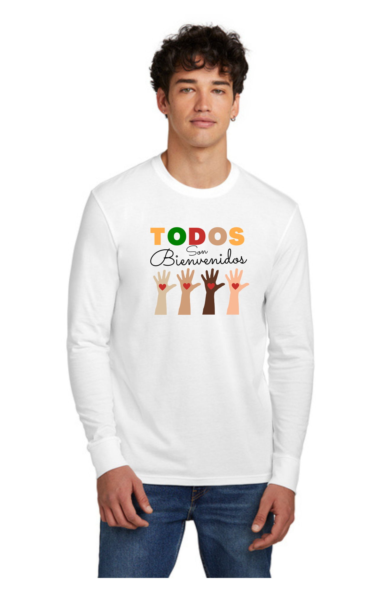 SPANISH - ADULT Long Sleeve Shirt (ALL COLORS) - Todos Son Bienvenidos